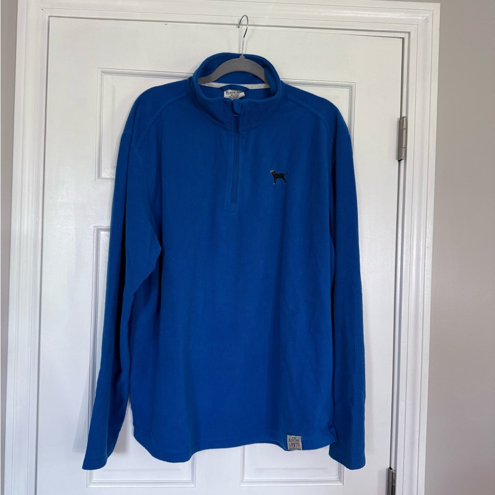 The Black Dog Royal Blue Quarter Zip Fleeced Pullover - Picture 6 of 7